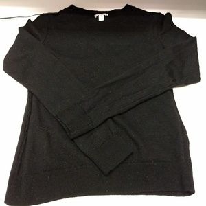 GAP Fine Merino Wool black crew neck sweater